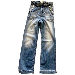 Best cut High waist rare find unique jeans as new Buttons front Long I am 5’8